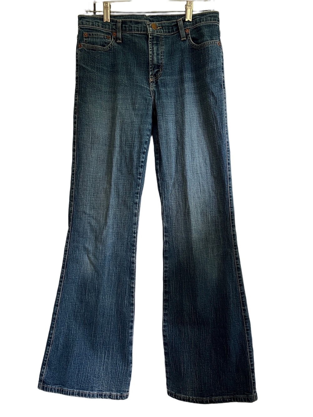 Vintage 1990s Flared Mid Rise Medium Wash Manager brand Bell Bottoms 30” waist